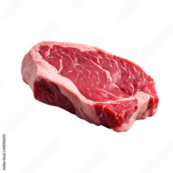 Fototapeta steak beef meat isolated on transparent background