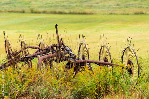 Obraz rusty old farm equipment
