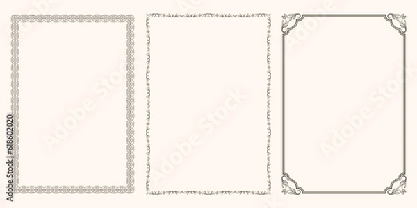 Obraz Vector set of elegant frames