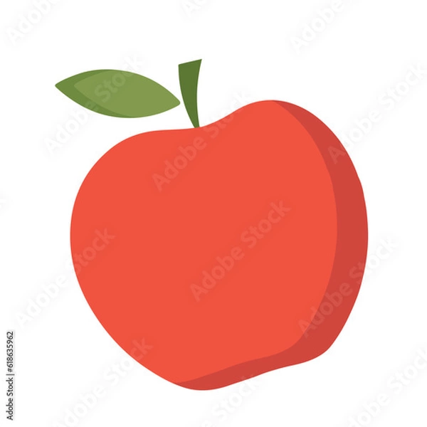 Fototapeta Isolated colored apple icon Flat design Vector
