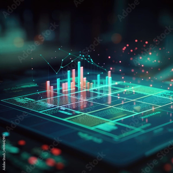 Obraz Marketing analytics graph