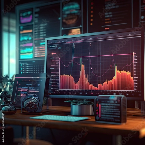 Obraz Marketing analytics graph
