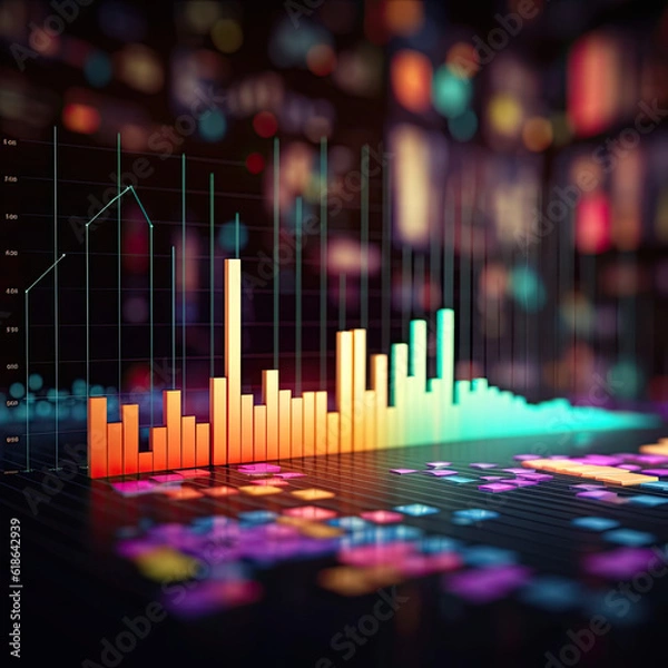 Obraz Marketing analytics graph