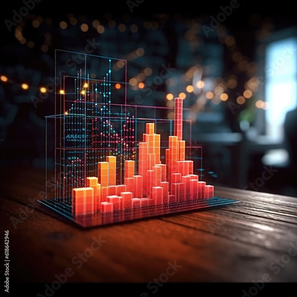 Obraz Marketing analytics graph