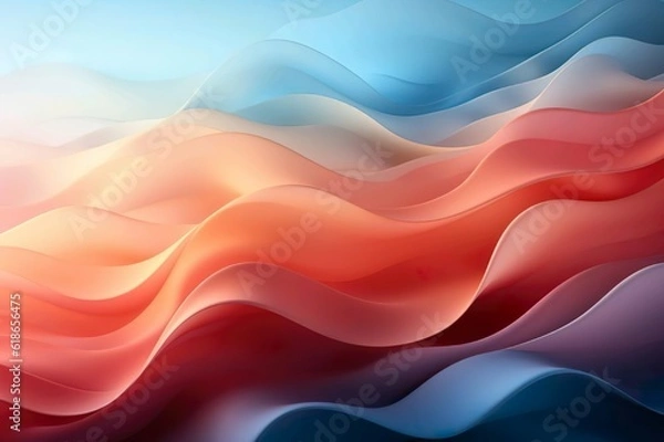 Obraz Beautiful soft smooth gradient mix color background. Wave pattern. Background Art. can use for wide banner, backdrop, advertising, product promotion, website, social media, poster, presentation. 
