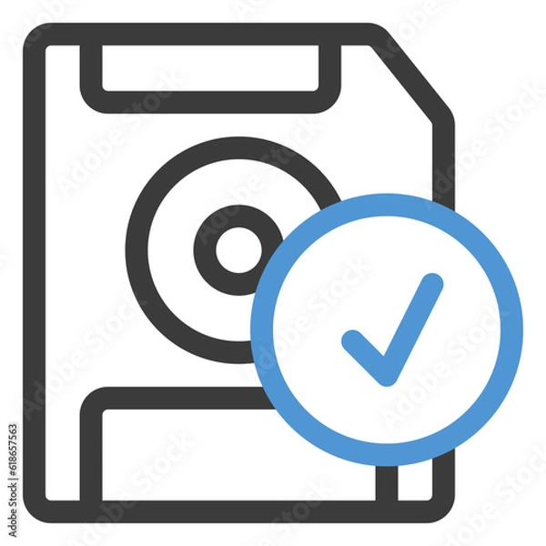 Fototapeta save icon in color line style