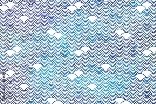 Fototapeta 和風背景　青海波
