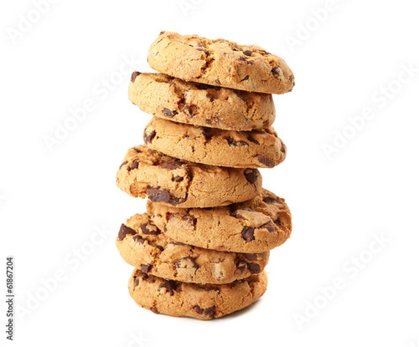 Obraz chocolate cookies on white