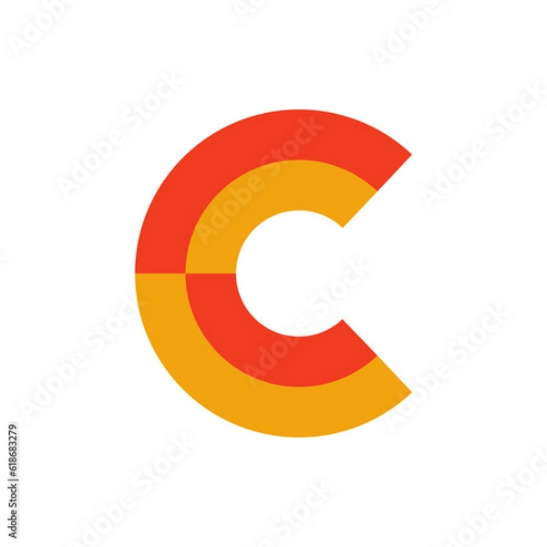Fototapeta Monogram design vector logo. Monogram initial letter mark C logo design