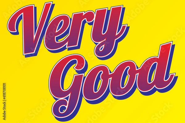 Fototapeta the text effect design very good Red and Purple 