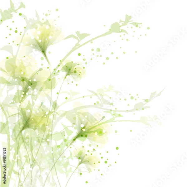 Fototapeta Vector background with flowers