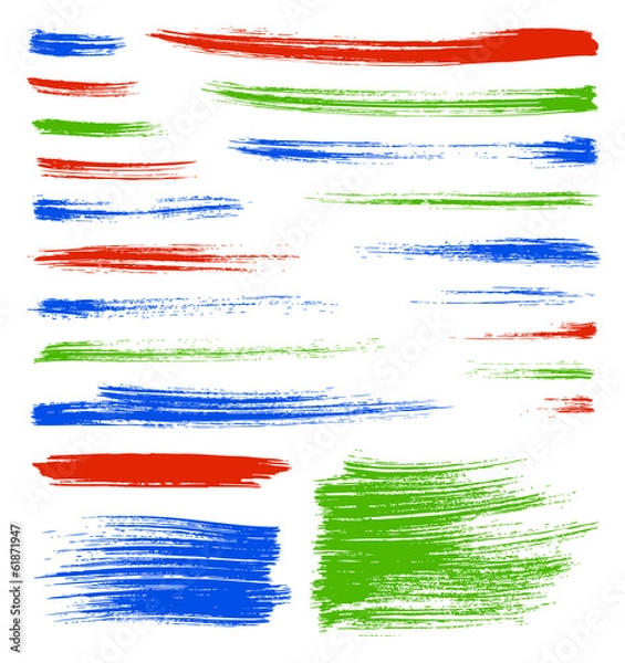 Fototapeta vector color brush strokes