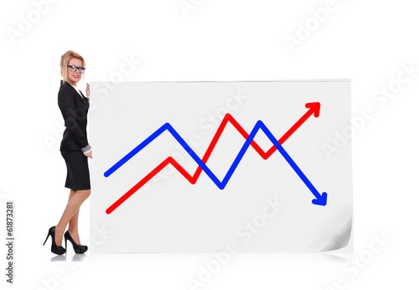 Fototapeta poster with drawing chart