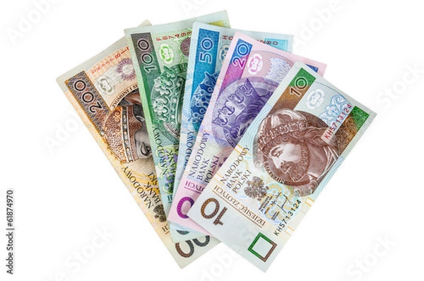 Obraz Set of polish banknotes