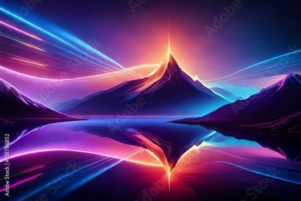 Fototapeta abstract background with space Generator by using AI Technology