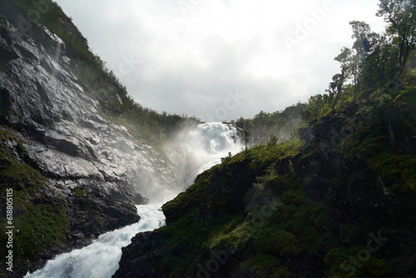 Obraz Kjosfossen waterfall iceland