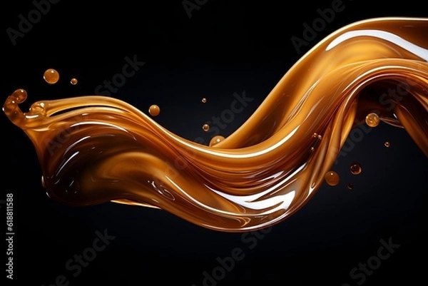 Fototapeta caramel liquid splash 