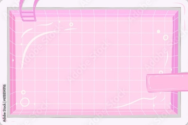 Obraz pink swimming pool background with frame for text