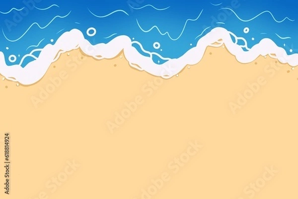 Obraz background with waves, Blue sea and sand 