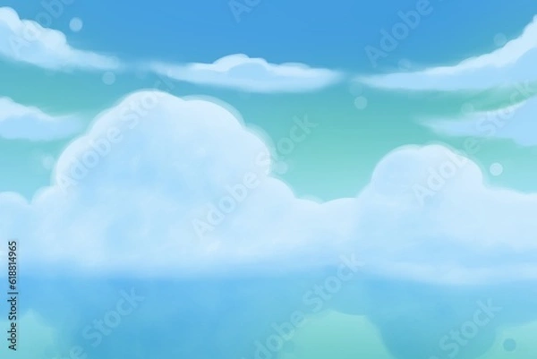 Obraz blue sky with clouds