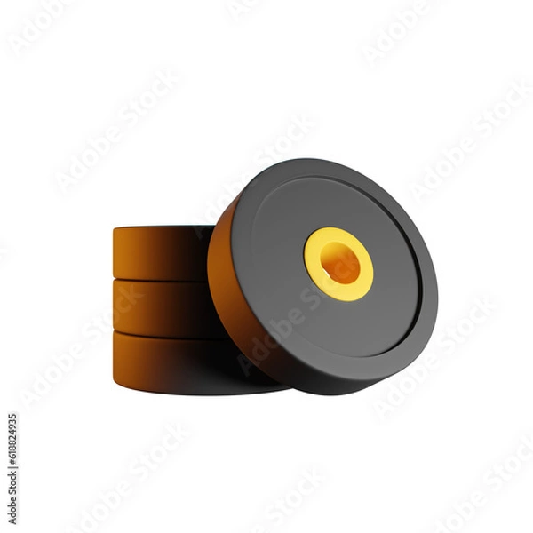 Fototapeta BARBELL CAP 3D RENDER ISOLATED IMAGES