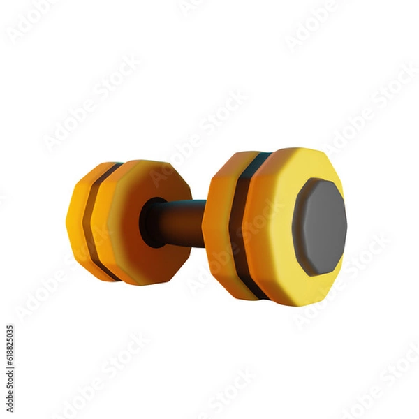 Fototapeta DUMBBELL 3D RENDER ISOLATED IMAGES