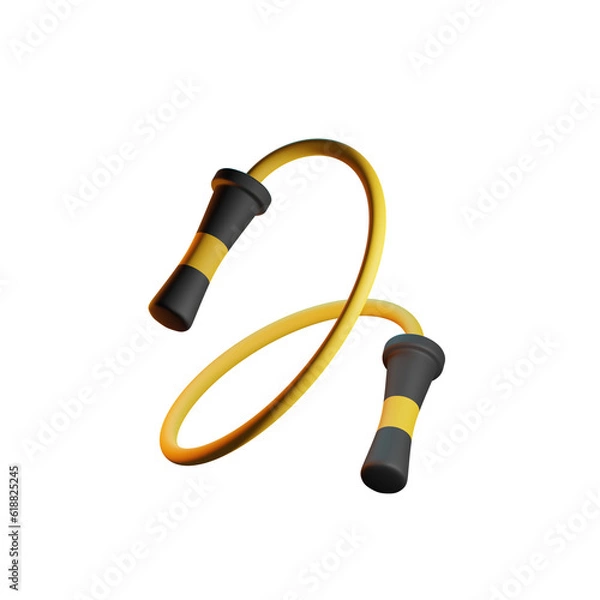 Fototapeta SKIPPING ROPE 3D RENDER ISOLATED IMAGES
