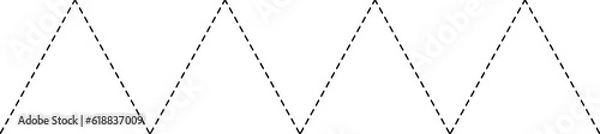 Obraz Zigzag dashed line