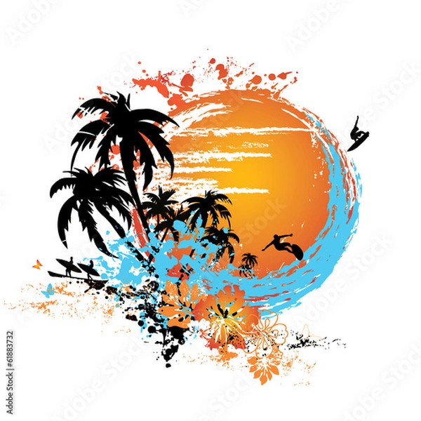 Obraz summer illustration