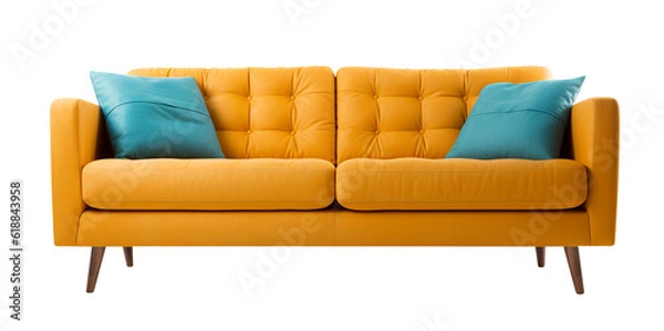 Obraz Isolated sofa on white background, transparent