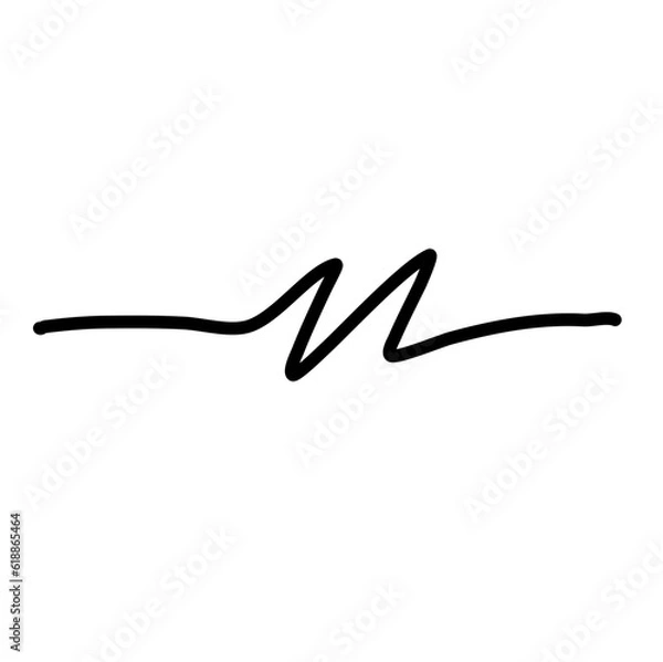 Obraz Hand Drawn Zigzag Line