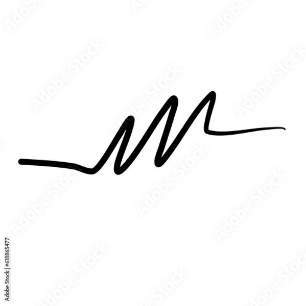 Obraz Hand Drawn Zigzag Line