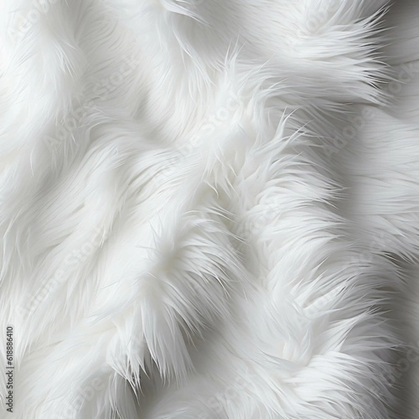 Obraz white毛皮｜テクスチャ｜Texture｜Generative AI