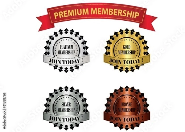 Obraz premium membership badges