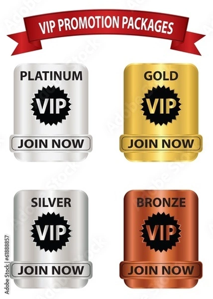 Obraz VIP promotion package buttons