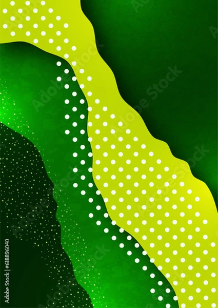 Fototapeta Creative poster style fluid, dynamic wavy colored shapes. Ideal for party, banner, cover, print, promotion, sale, greeting, ad, web, page, header, landing, social media.