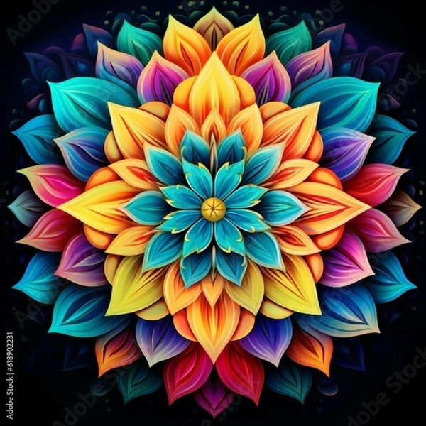 Fototapeta abstract flower background generated with ai