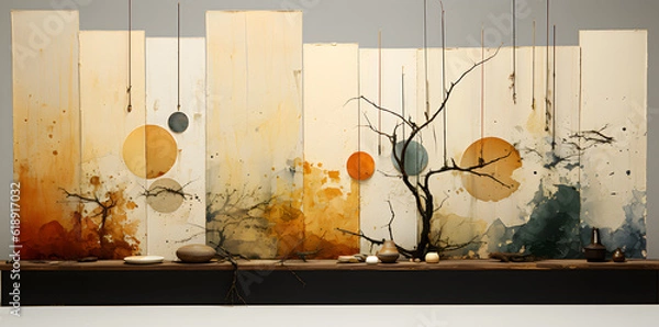 Obraz Abstract old Paper with a Tree