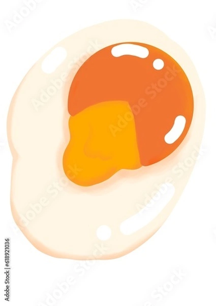 Obraz fried egg broken 