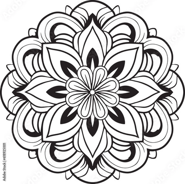 Fototapeta Vector mandala design, illustration mandala, coloring pages vector, Laser Cut Files