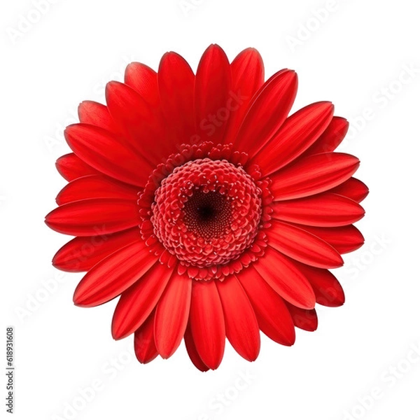 Fototapeta Gerbera flower isolated. Illustration AI Generative