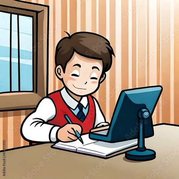 Obraz child in office