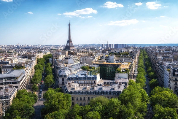 Fototapeta Eiffel Tower from Arc de Triomphe