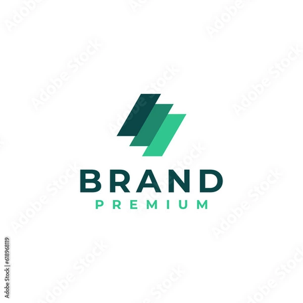 Fototapeta stairs abstract logo design vector