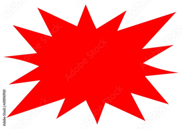 Obraz red star burst