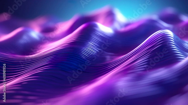 Fototapeta Abstract background with smooth lines in purple and blue colors for wallpaper