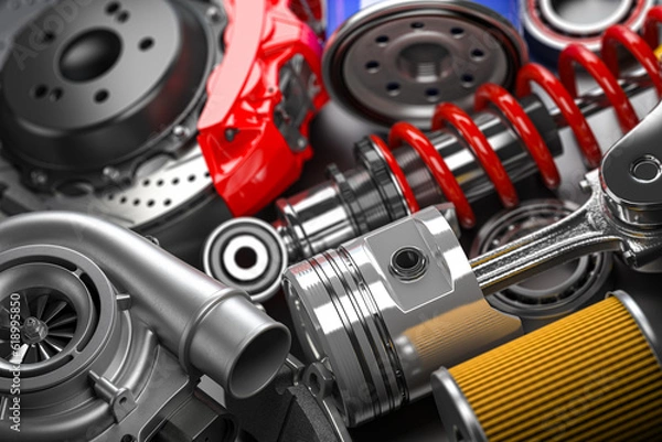Obraz Części samochodowe części samochodowe Tło.