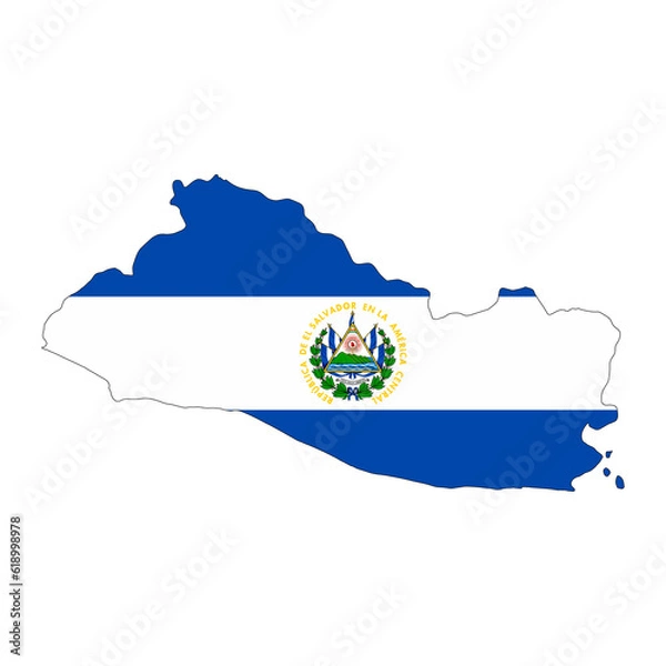 Obraz El Salvador Flag Map (PNG)