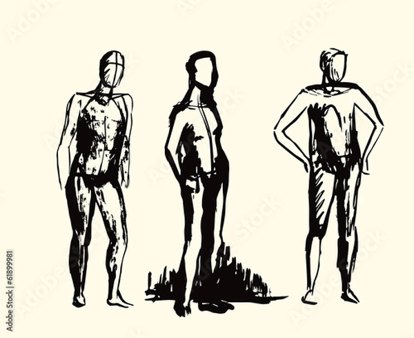 Obraz Hand Made Sketch representing people