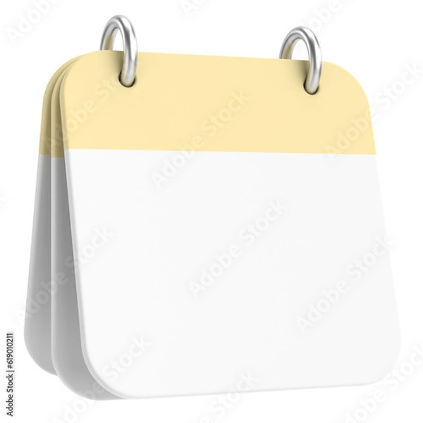 Fototapeta Empty calendar. 3D calendar. 3D illustration.